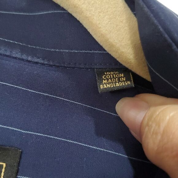 Donald Trump Signature Collection Long Sleeve Pinstripe Button Up Shirt,  16 1/2 - Picture 3 of 6